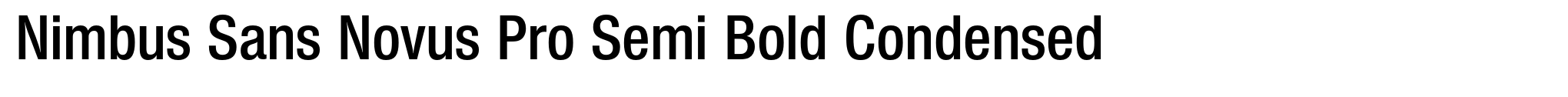 Nimbus Sans Novus Pro Semi Bold Condensed image